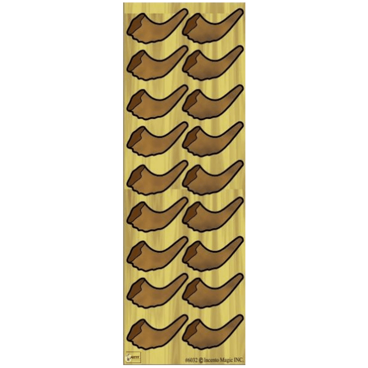 Shofar Die-Cut Stickers – 6 Sheets of Jewish Holiday Craft Stickers for Rosh Hashanah & Classroom Decorations